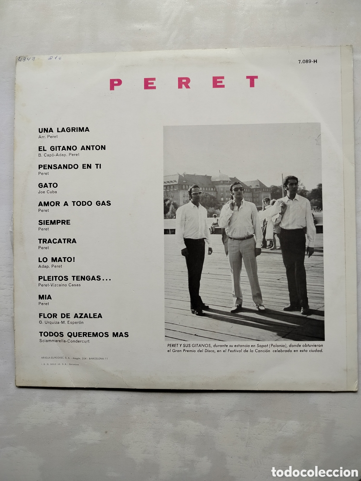 Discos de vinilo: LP Peret, Peret 1968 - Foto 2