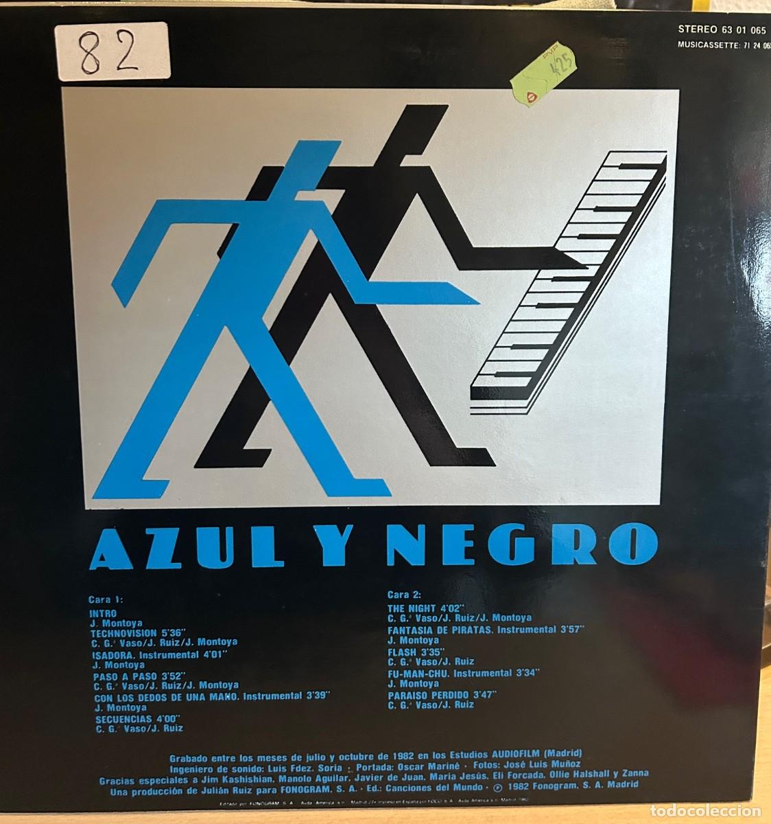 Discos de vinilo: Azul Y Negro &lrm;&ndash; La Noche. estado vg vg 1982 - Foto 2
