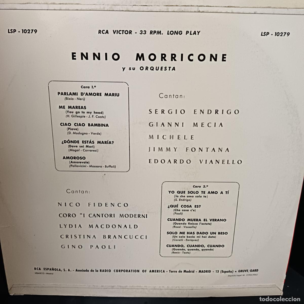 Discos de vinilo: ENNIO MORRICONE, MAGICOS VIOLINES. LP 1965. - Foto 2