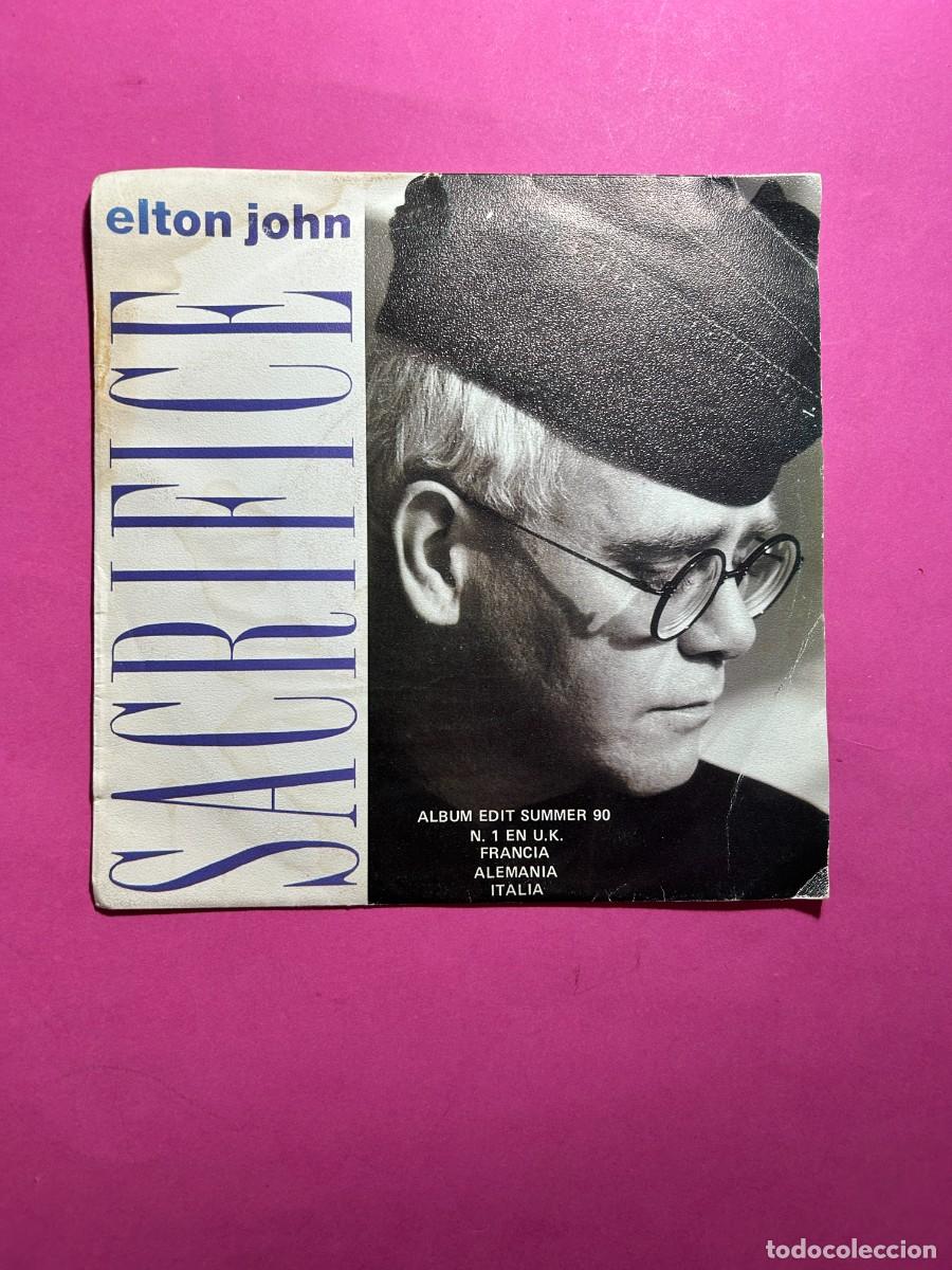 Discos de vinilo: ELTON JOHN - sacrifice / love is a cannibal - Foto 1