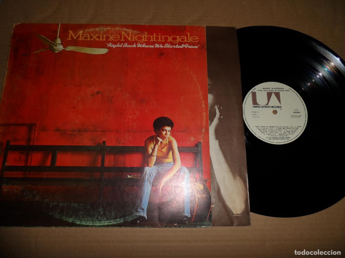 Discos de vinilo: MAXINE NIGHTINGALE - RIGHT BACK WHERE WE STARTED FROM (SPAIN 1976) - Foto 1