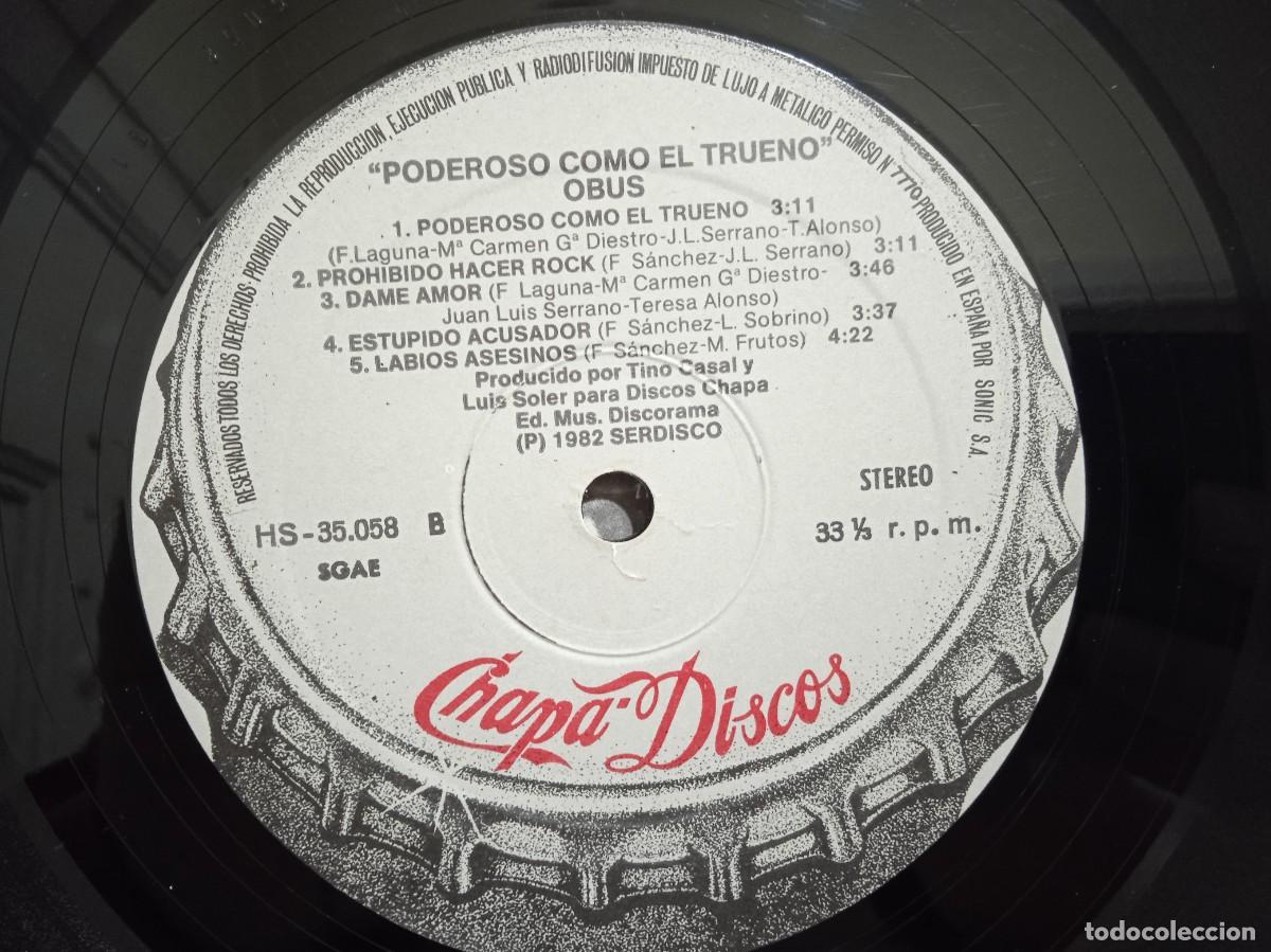 Discos de vinilo: Obus - Poderoso Como El Trueno - LP - Primera Edici&oacute;n - 1982 - Foto 8