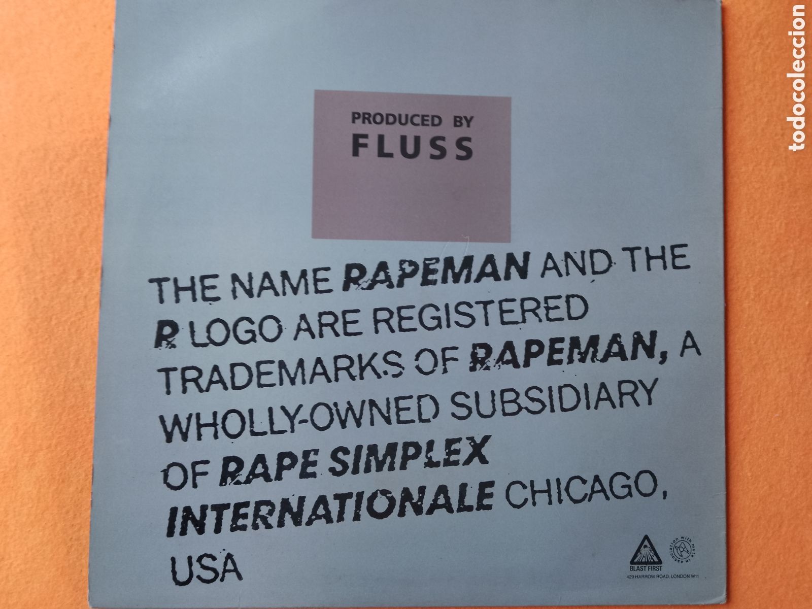 Discos de vinilo: Rapeman &lrm;- Budd - BLACKFIRST 1988 UK - Foto 3