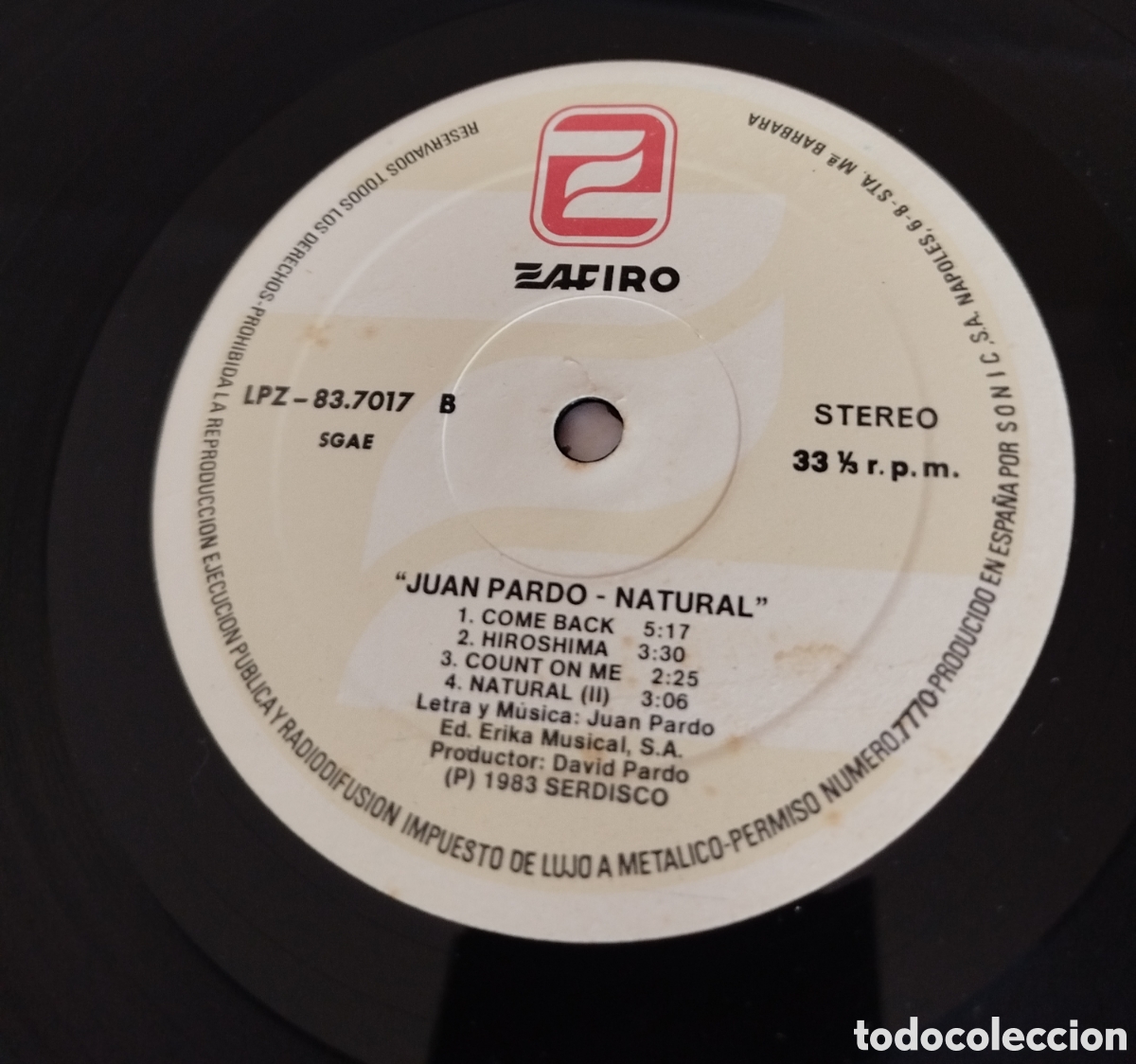 Discos de vinilo: Juan Pardo - Natural - Foto 4