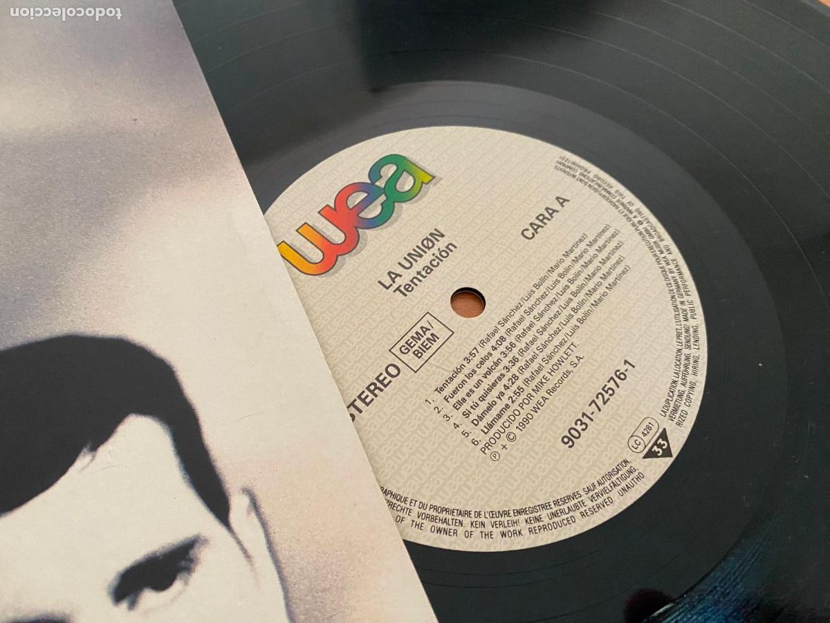 Discos de vinilo: LA UNION (TENTACION) LP 1990 (B-52) - Foto 3