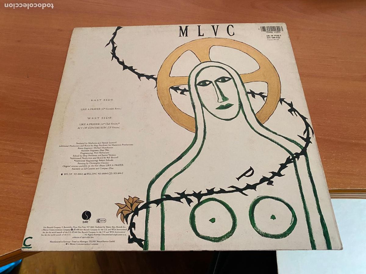 Discos de vinilo: MADONNA (LIKE A PRAYER) MAXI (B-52) - Foto 3
