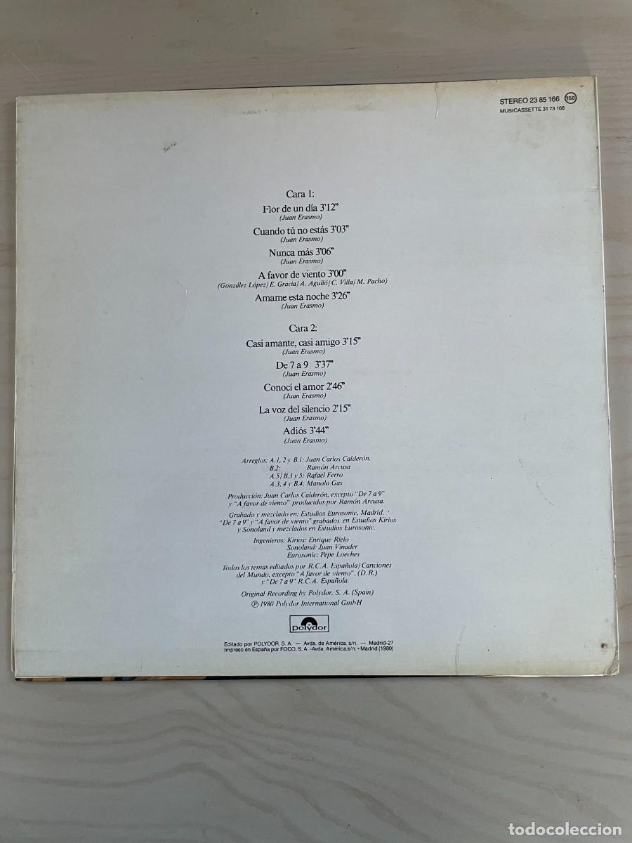 Discos de vinilo: LP Juan Erasmo Polydor 1980 - Foto 2