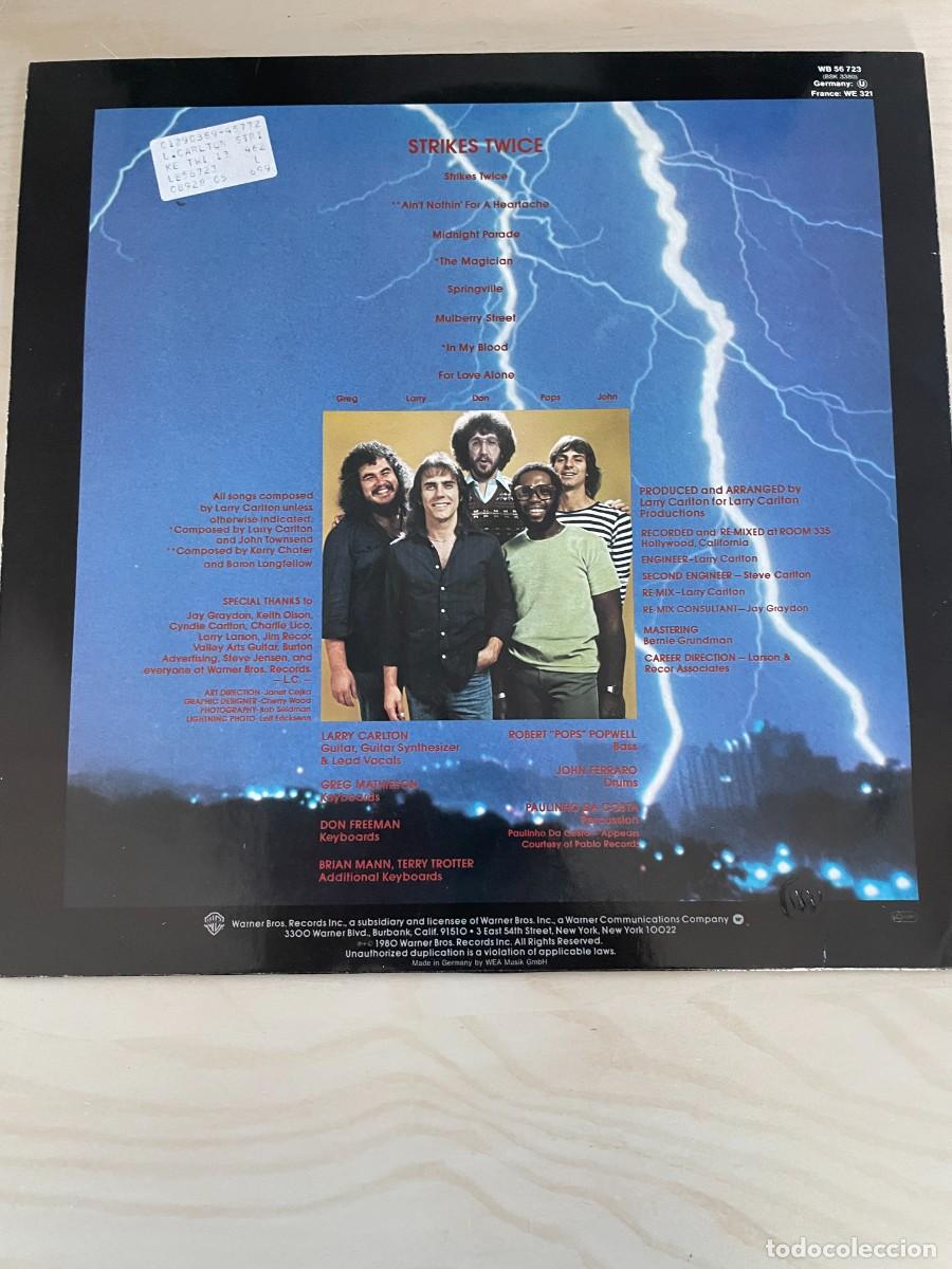 Discos de vinilo: LP Larry Carlton Strikes Twice - Foto 2