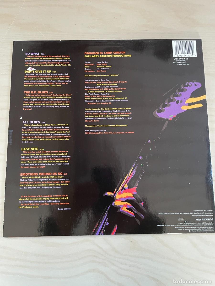 Discos de vinilo: LP Larry Carlton Last Nite - Foto 2