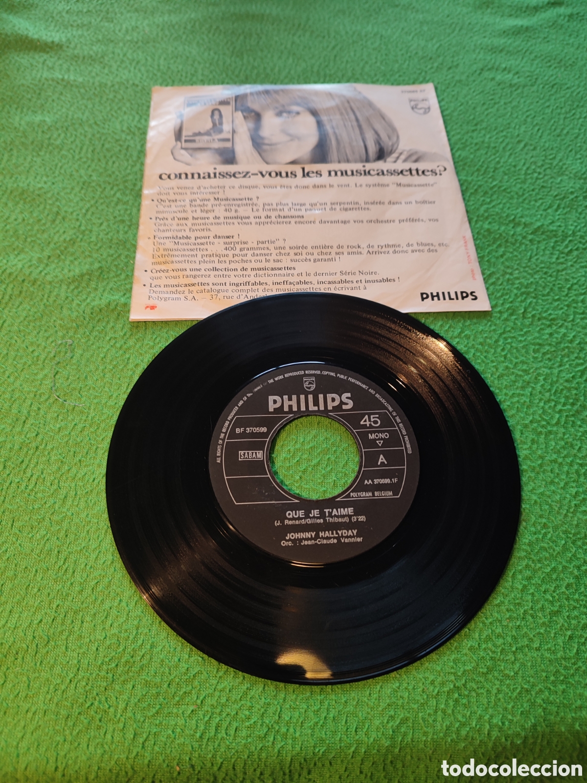 Discos de vinilo: Johnny Hallyday - Que je taime - Foto 2
