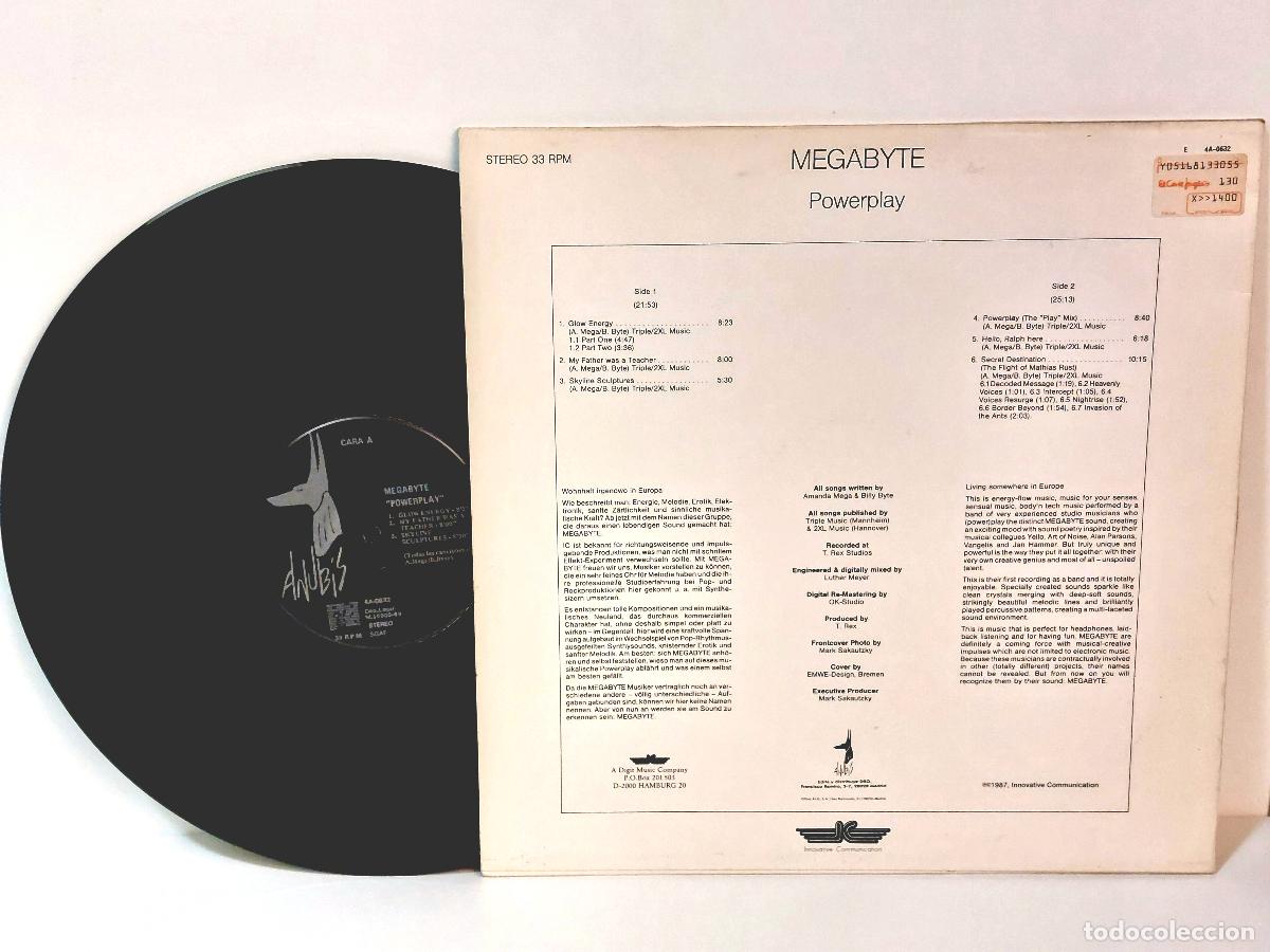 Discos de vinilo: MEGABYTE - POWERPLAY - 1989 - LP VINILO - Foto 2