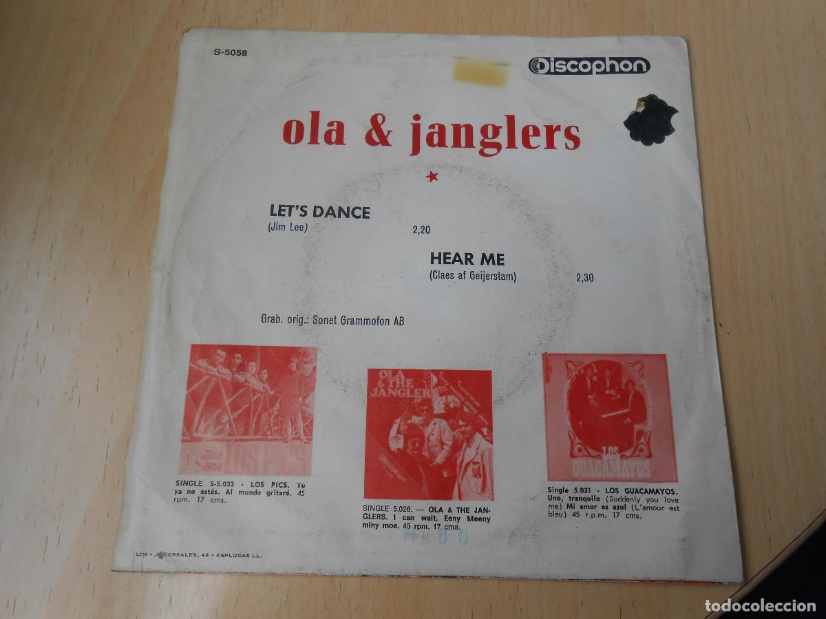 Discos de vinilo: OLA & JANGLERS, SG, LET&acute;S DANCE + 1, A&Ntilde;O 1969, DISCOPHON S-5058 - Foto 2