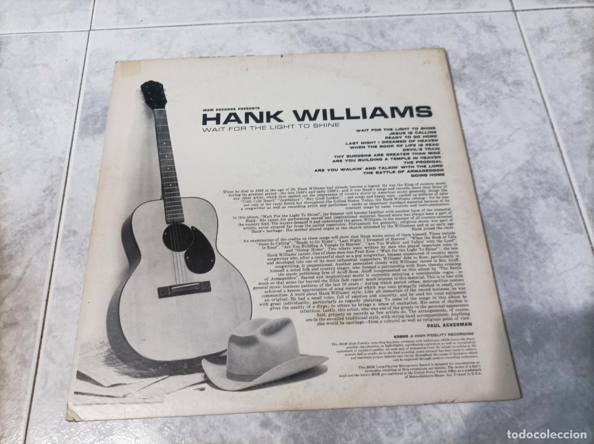 Discos de vinilo: Hank Williams lp original-raro- - Foto 2