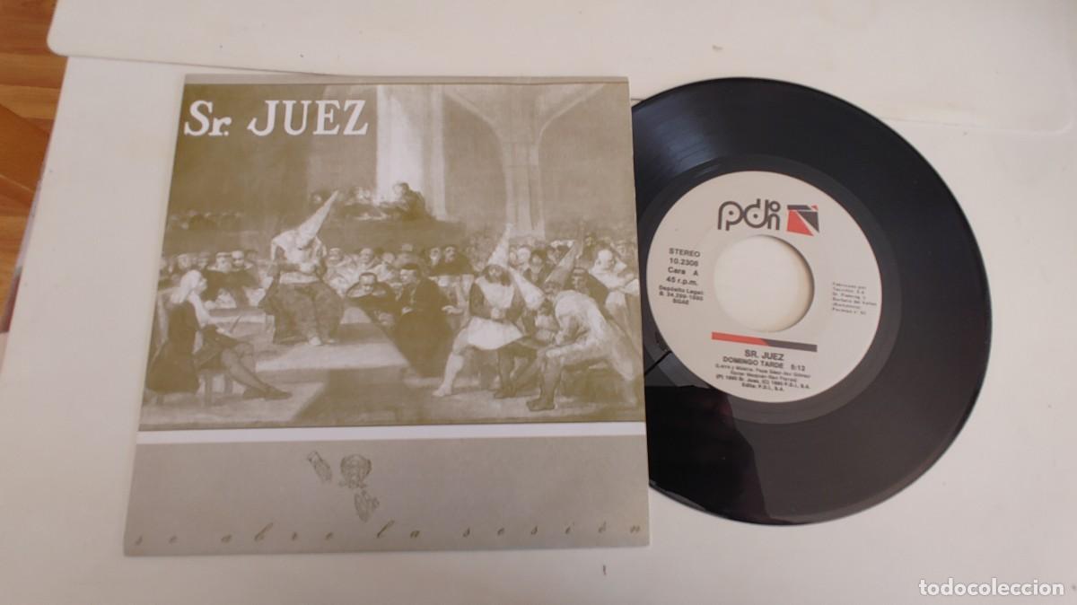 Discos de vinilo: SR. JUEZ-SINGLE DOMINGO TARDE-PROMO UNA CARA - Foto 1