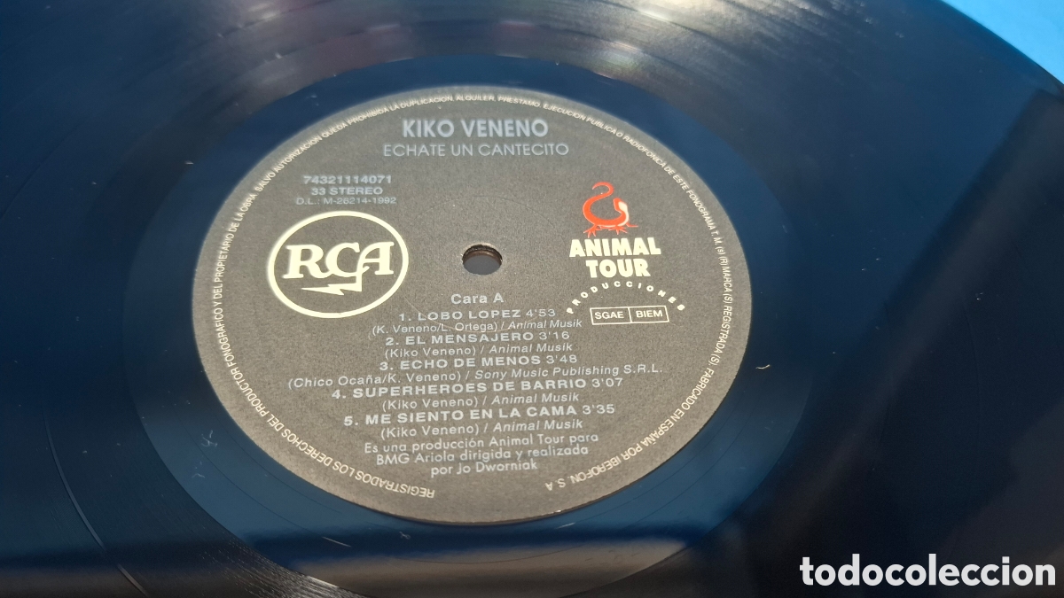 Discos de vinilo: KIKO VENENO - &Eacute;CHATE UN CANTECITO, 1992 - Foto 4