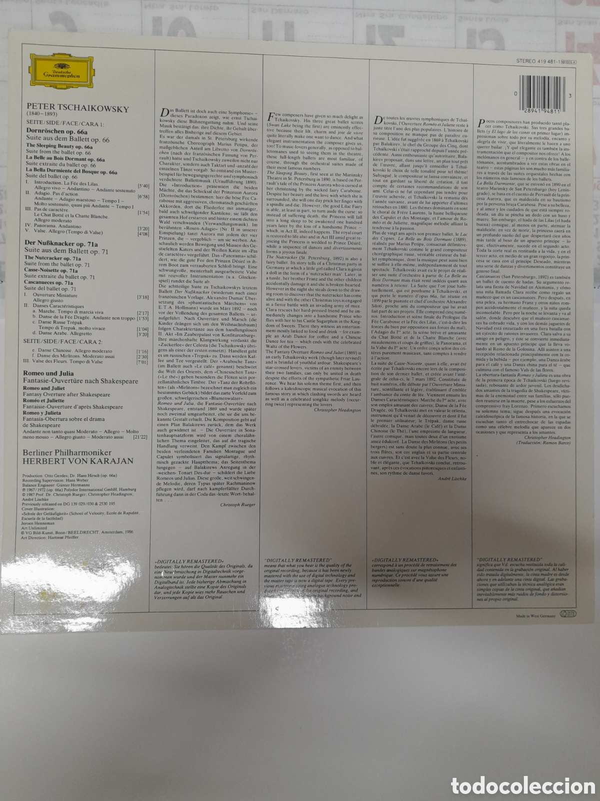 Discos de vinilo: Peter Tchaikovsky: Ballet Suites - Foto 2