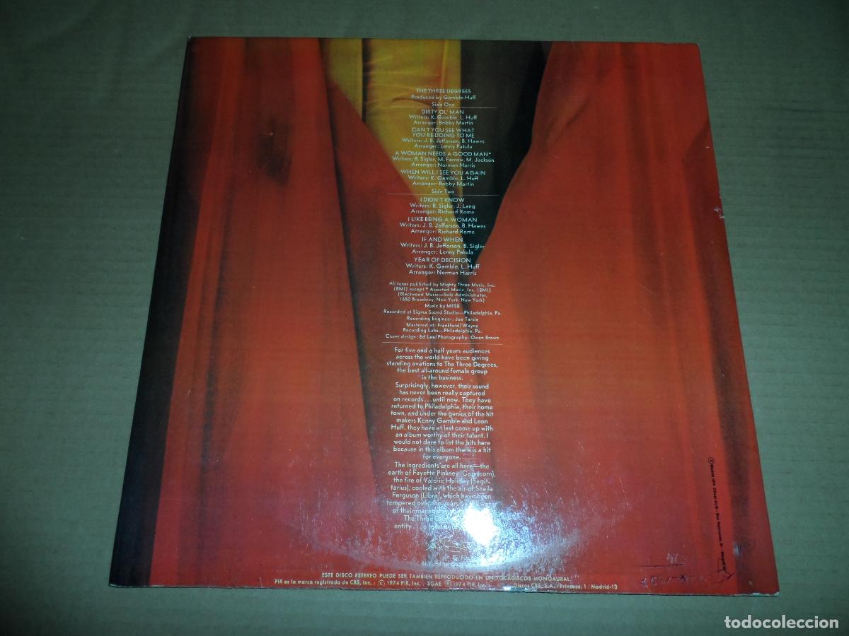 Discos de vinilo: The Three Degrees &ndash; The Three Degrees (SPAIN 1974) - Foto 3