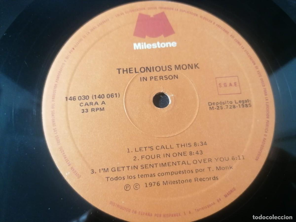 Discos de vinilo: doble LP THELONIOUS MONK - IN PERSON - Foto 3