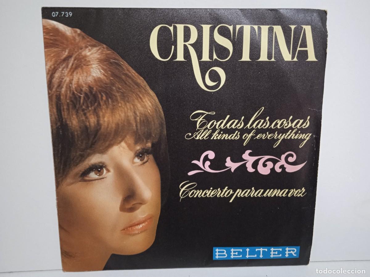 Discos de vinilo: Cristina - Todas Las Cosas - Single - 1970 - Foto 1