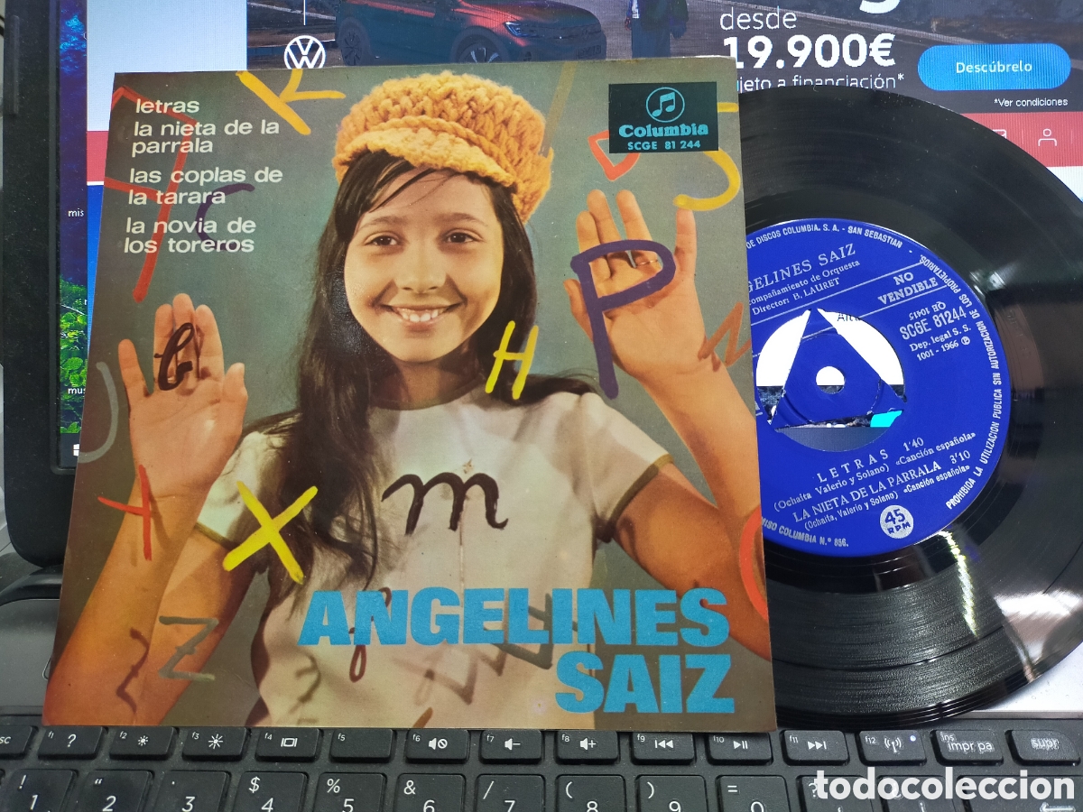 Discos de vinilo: Angelines saiz ep letras + 3 1966 - Foto 1