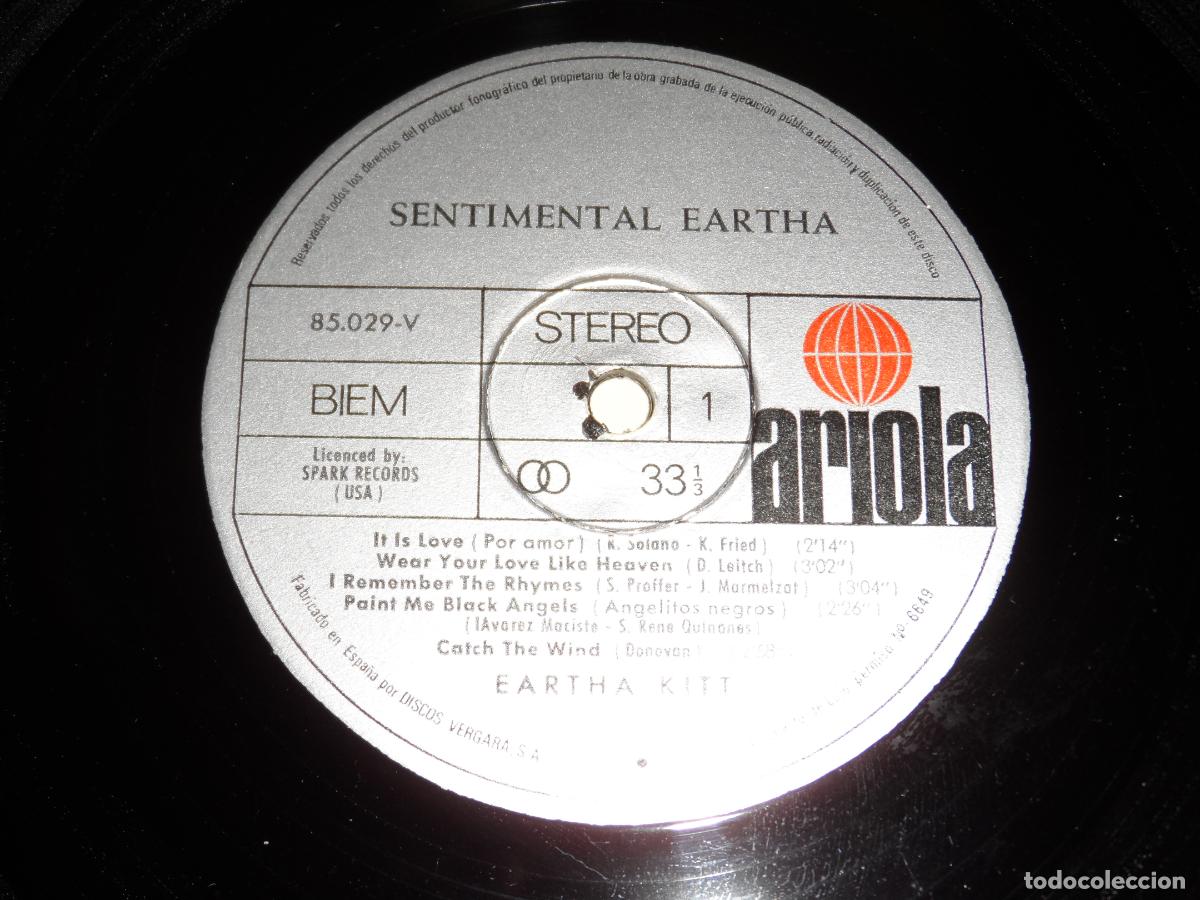 Discos de vinilo: EARTHA KITT - Sentimental Eartha (SPAIN 1971) - Foto 3