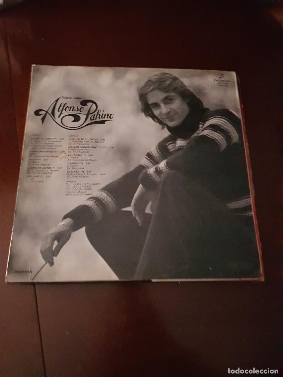Discos de vinilo: ALFONSO PAHINO- DEJAME SO&Ntilde;AR - Foto 2