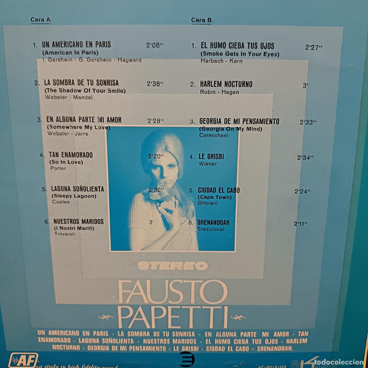 Discos de vinilo: FAUSTO PAPETTI, SAXO. LP 1970 - Foto 2