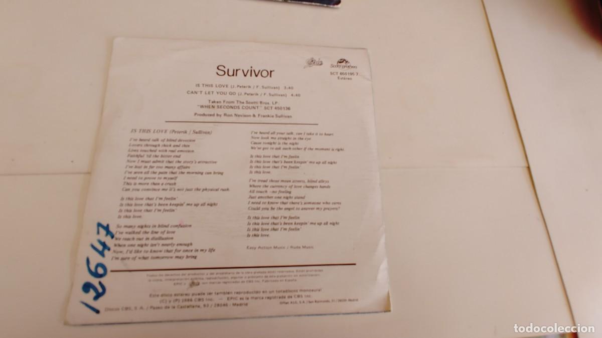 Discos de vinilo: SURVIVOR-SINGLE THIS LOVE - Foto 2