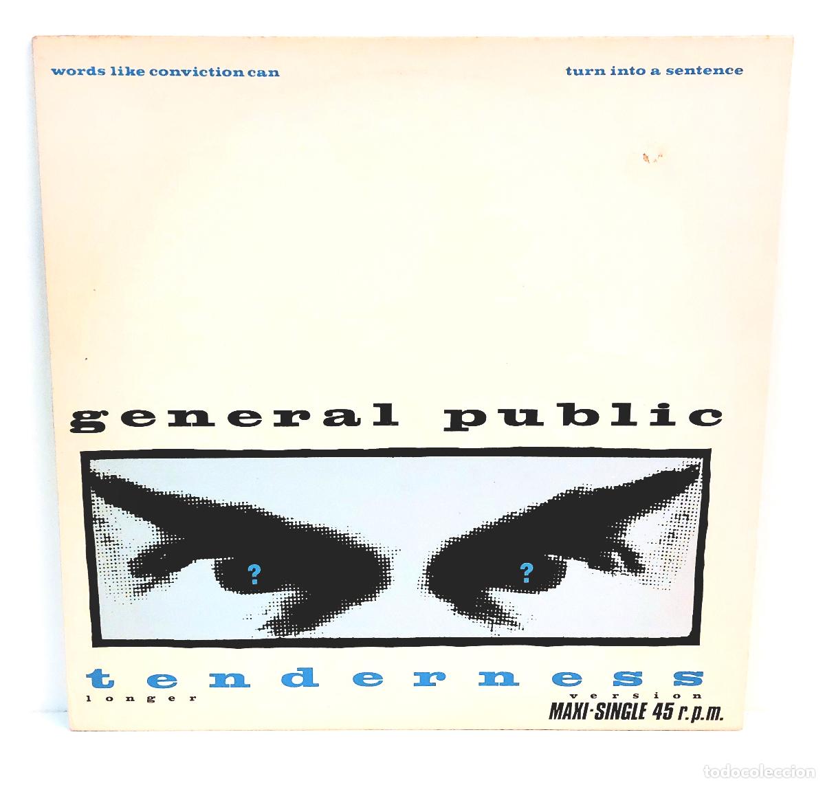 Discos de vinilo: GENERAL PUBLIC - TENDERNESS - MAXI SINGLE VINILO - Foto 1