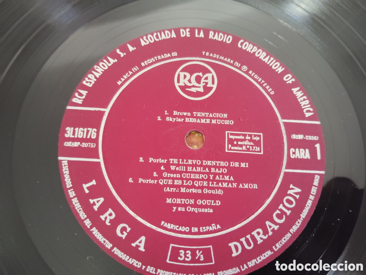 Discos de vinilo: MORTON GOULD - TENTACION , 1958 - Foto 3