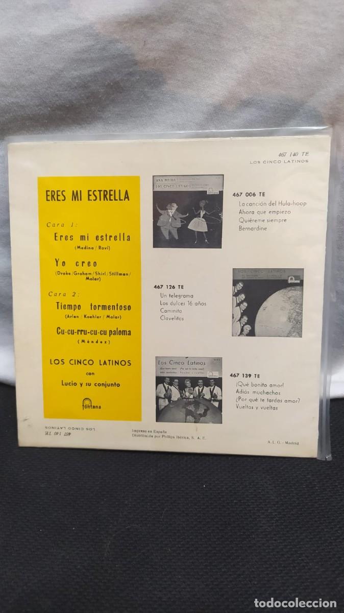 Discos de vinilo: Single Los Cinco Latinos - Foto 2