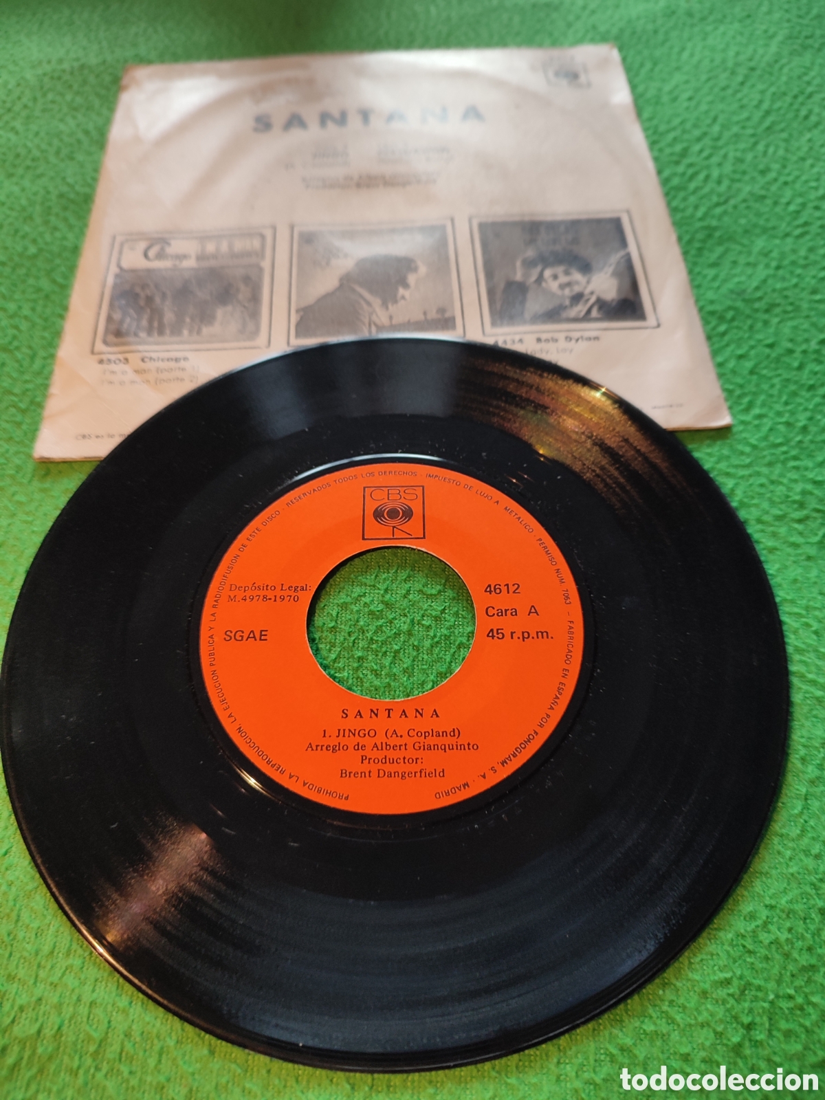 Discos de vinilo: Santana - Jingo / Persuasi&oacute;n 1970 - Foto 2
