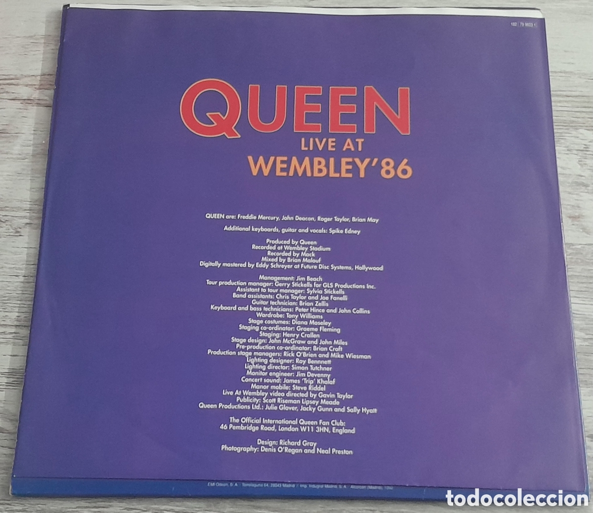 Discos de vinilo: QUEEN - LIVE AT WEMBLEY86 - 2XLP - GATEFOLD - EMI-ODEON 1992 - Foto 3