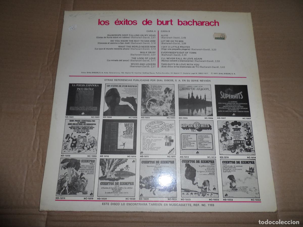 Discos de vinilo: INTERNACIONAL POPS ORCHESTRA - LOS EXITOS DE BURT BACHARACH (SPAIN 1977) - Foto 2