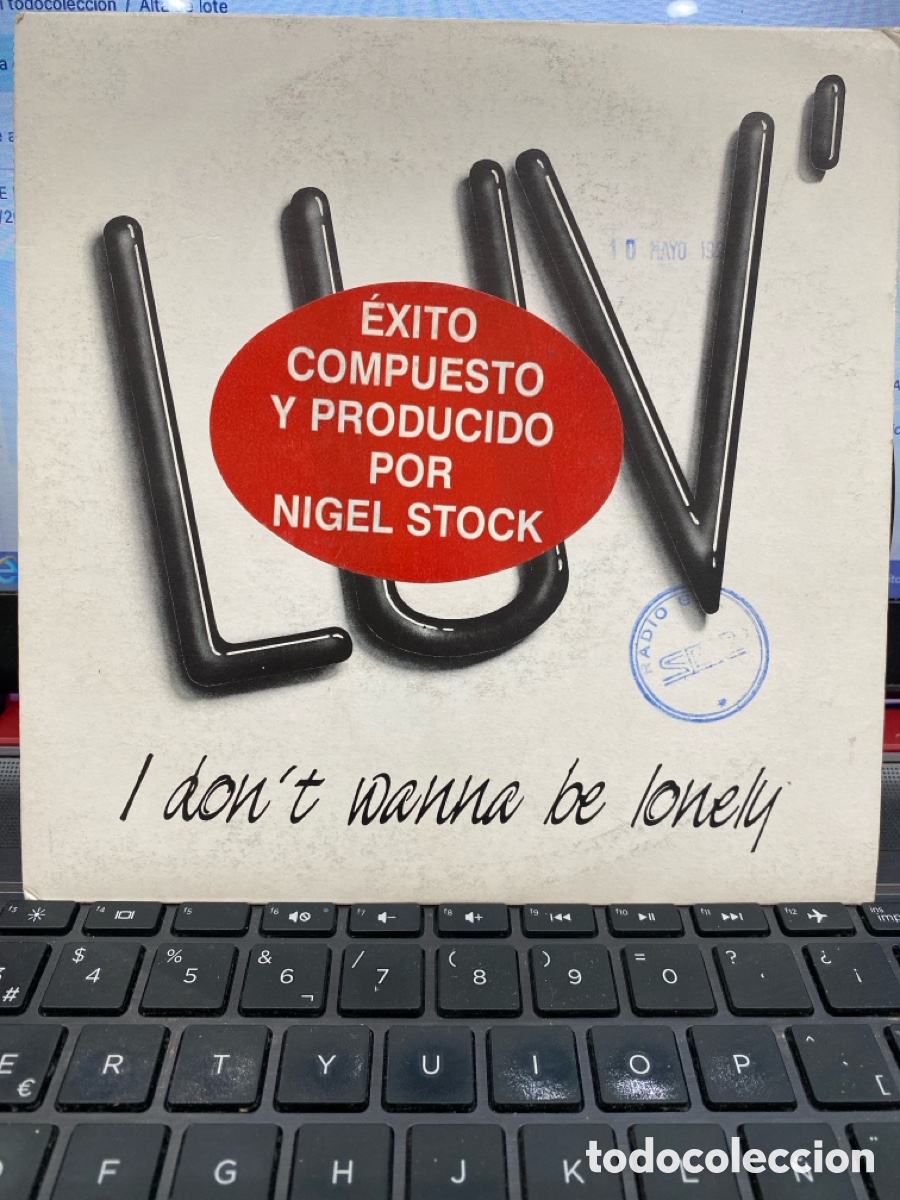 Discos de vinilo: LUV - I DONT WANNA BE LONELY SINGLE SPAIN - Foto 1