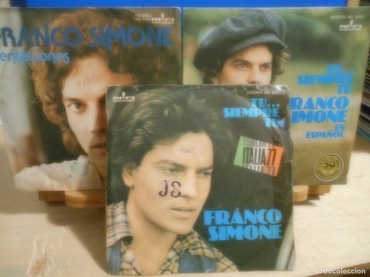 Discos de vinilo: Lote de 3 single de Franco Simone. - Foto 1