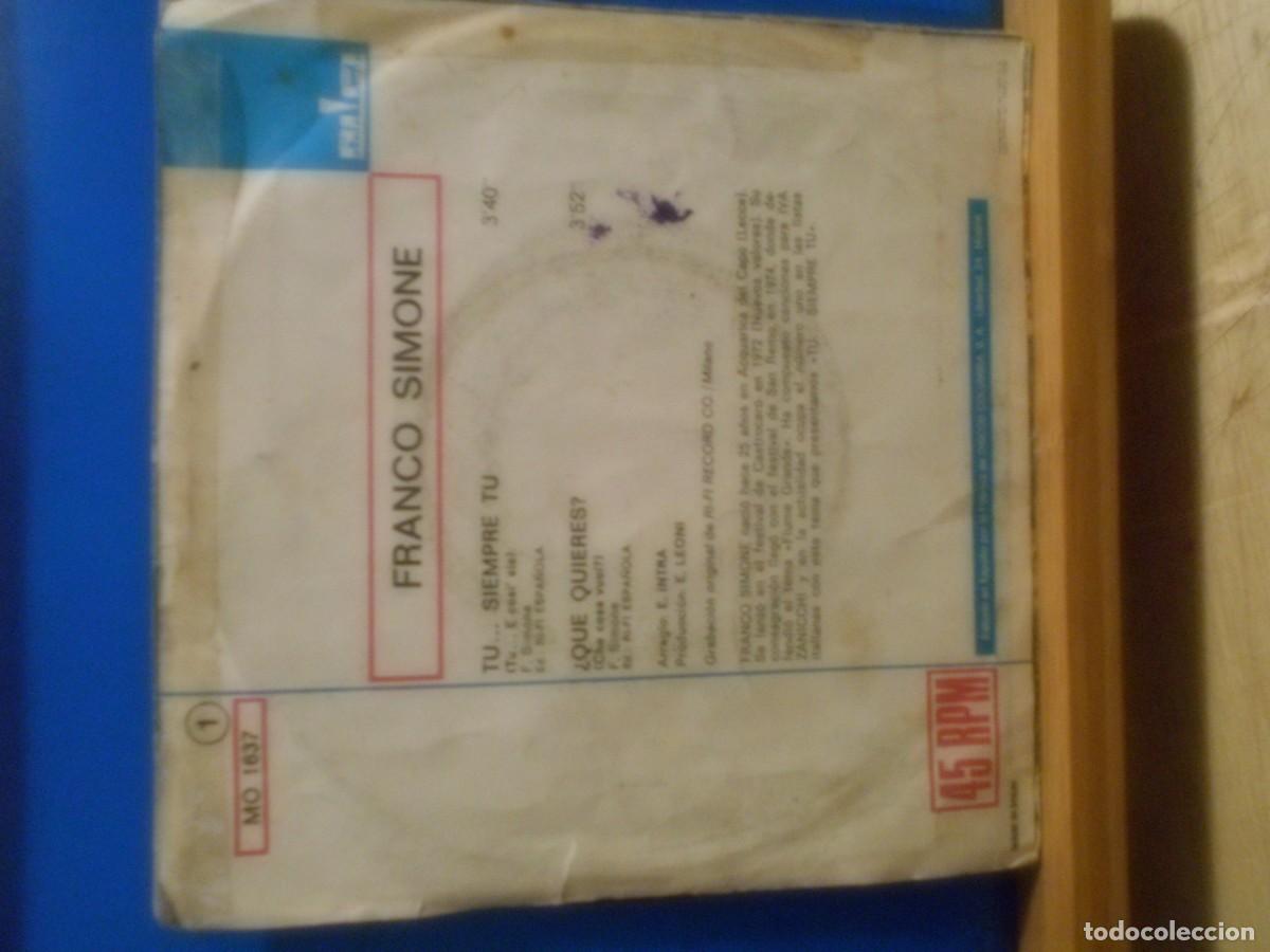 Discos de vinilo: Lote de 3 single de Franco Simone. - Foto 3