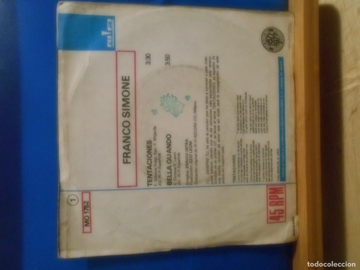 Discos de vinilo: Lote de 3 single de Franco Simone. - Foto 5
