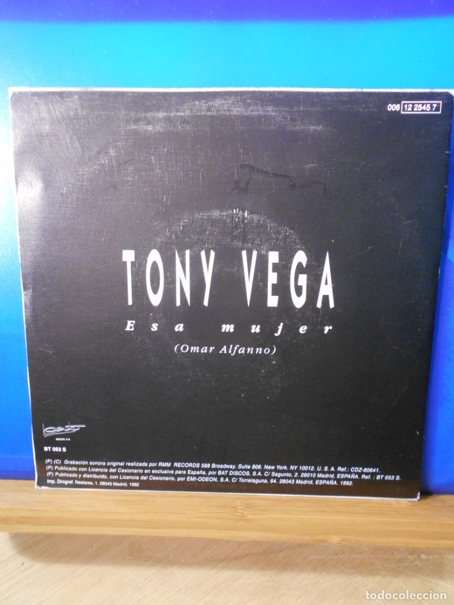 Discos de vinilo: Tony Vega, esa mujer. Single. - Foto 2