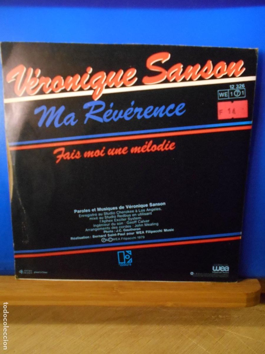 Discos de vinilo: Veronique Sanson, me reverence. Single. - Foto 2