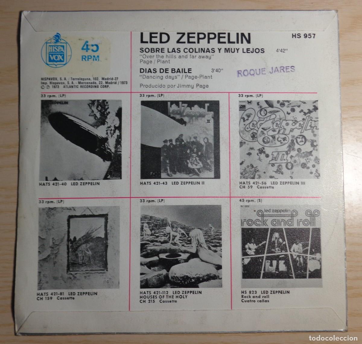 Discos de vinilo: LED ZEPPELIN SOBRE LAS COLINAS Y MUY LEJOS - Foto 2