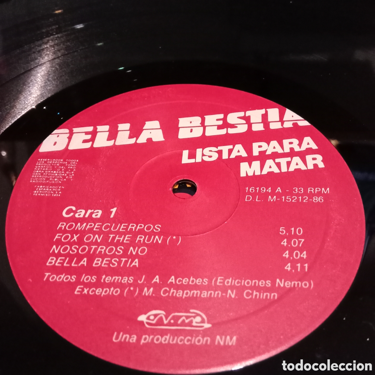 Discos de vinilo: BELLA BESTIA - LISTA PARA MATAR - LP DOBLE GATEFOLD - Foto 7