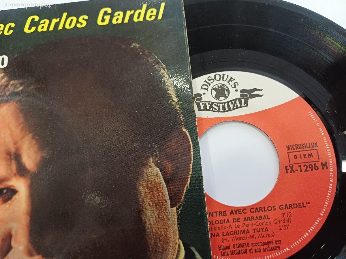 Discos de vinilo: MIGUEL CARMELO/MELODIA DE ARRABAL/SINGLE. - Foto 2