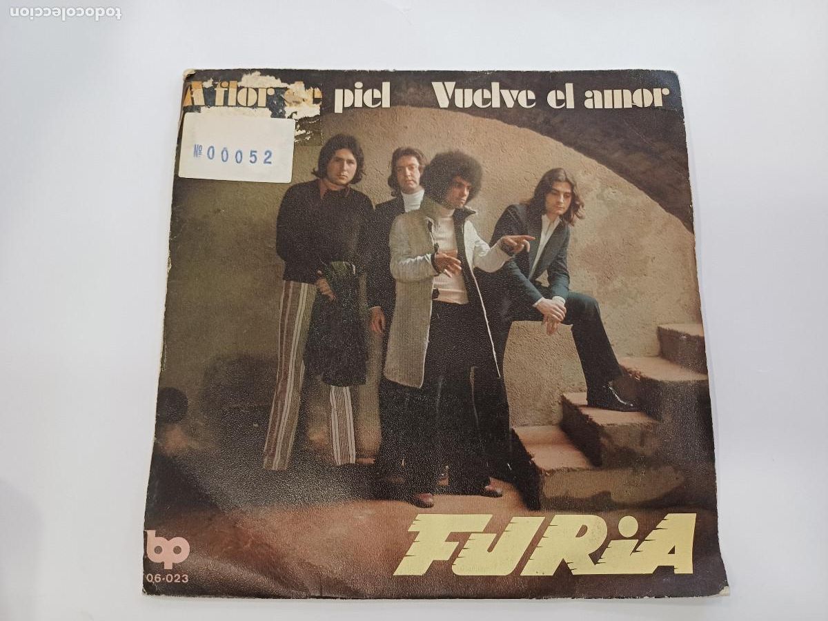 Discos de vinilo: FURIA/A FLOR DE PIEL/SINGLE. - Foto 1