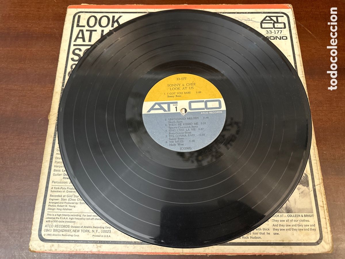 Discos de vinilo: SONNY & CHER ( LOOK AT US ) USA-1965 - Foto 5