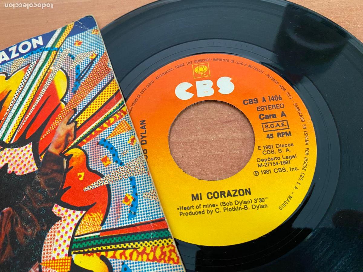 Discos de vinilo: BOB DYLAN (MI CORAZON) SINGLE ESPA&Ntilde;A (EPI20) - Foto 2