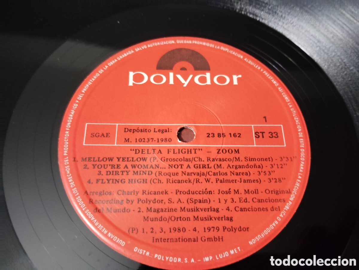 Discos de vinilo: ZOOM - DELTA FLIGHT , 1980 - Foto 3