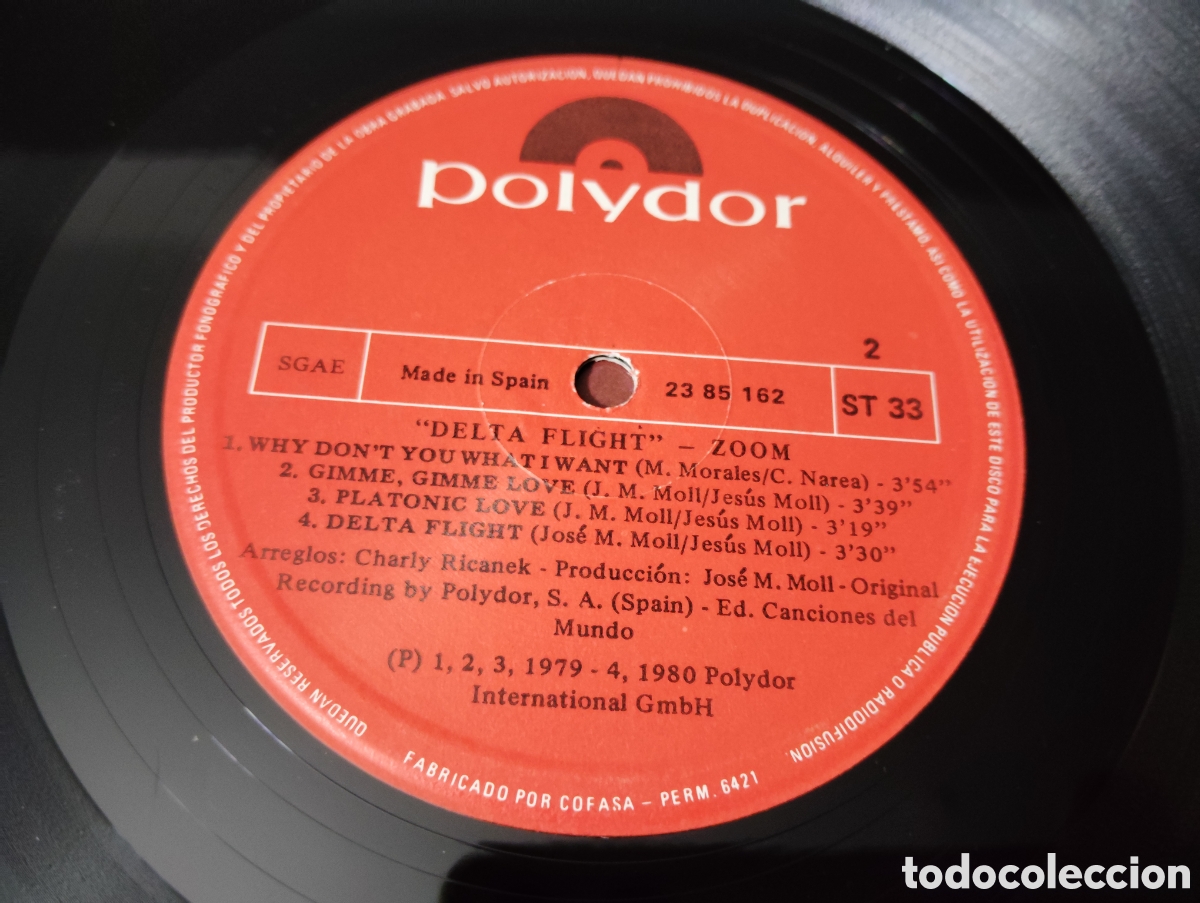 Discos de vinilo: ZOOM - DELTA FLIGHT , 1980 - Foto 4