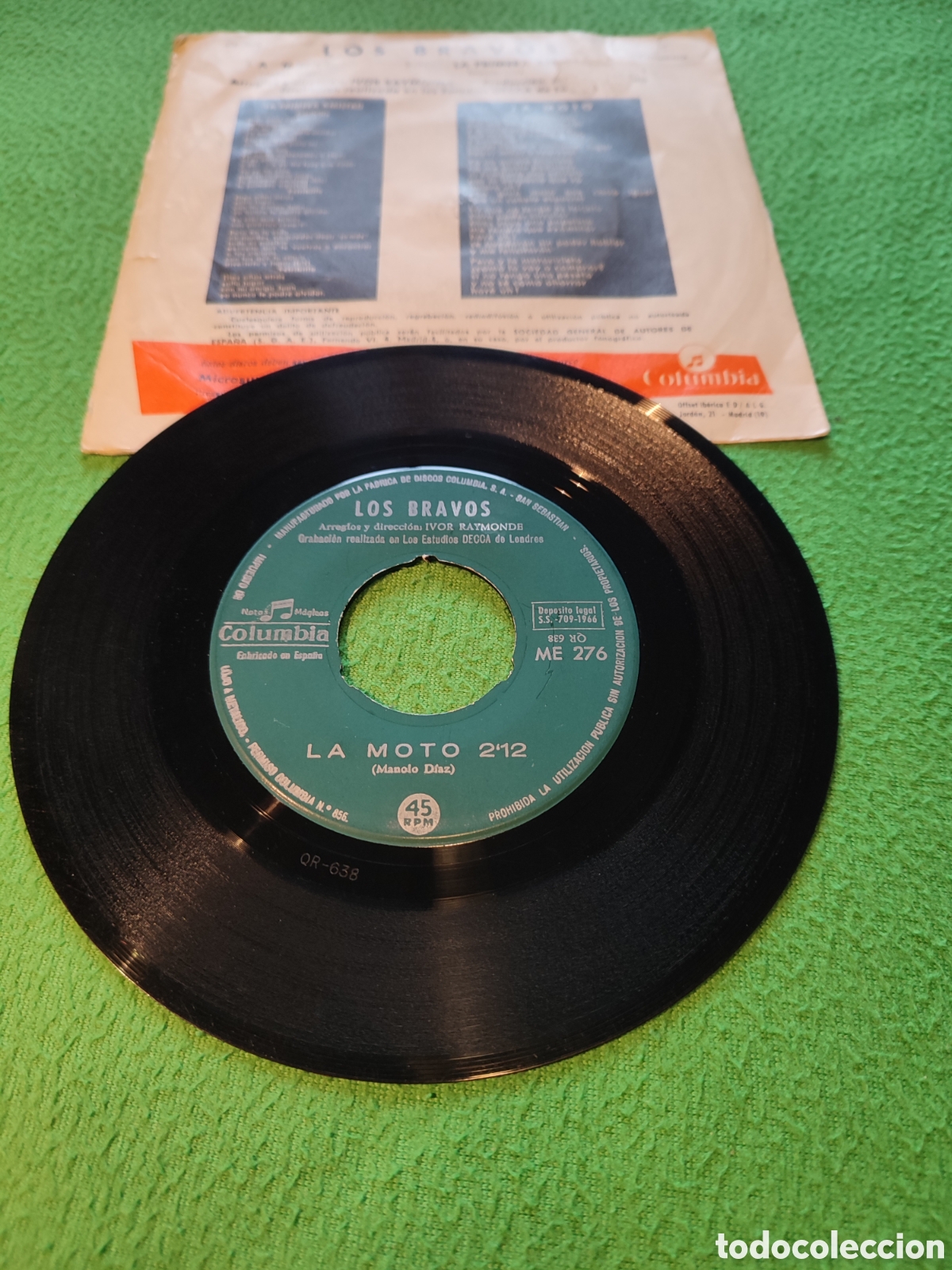 Discos de vinilo: Los Bravos - La moto / La primera amistad - Foto 2