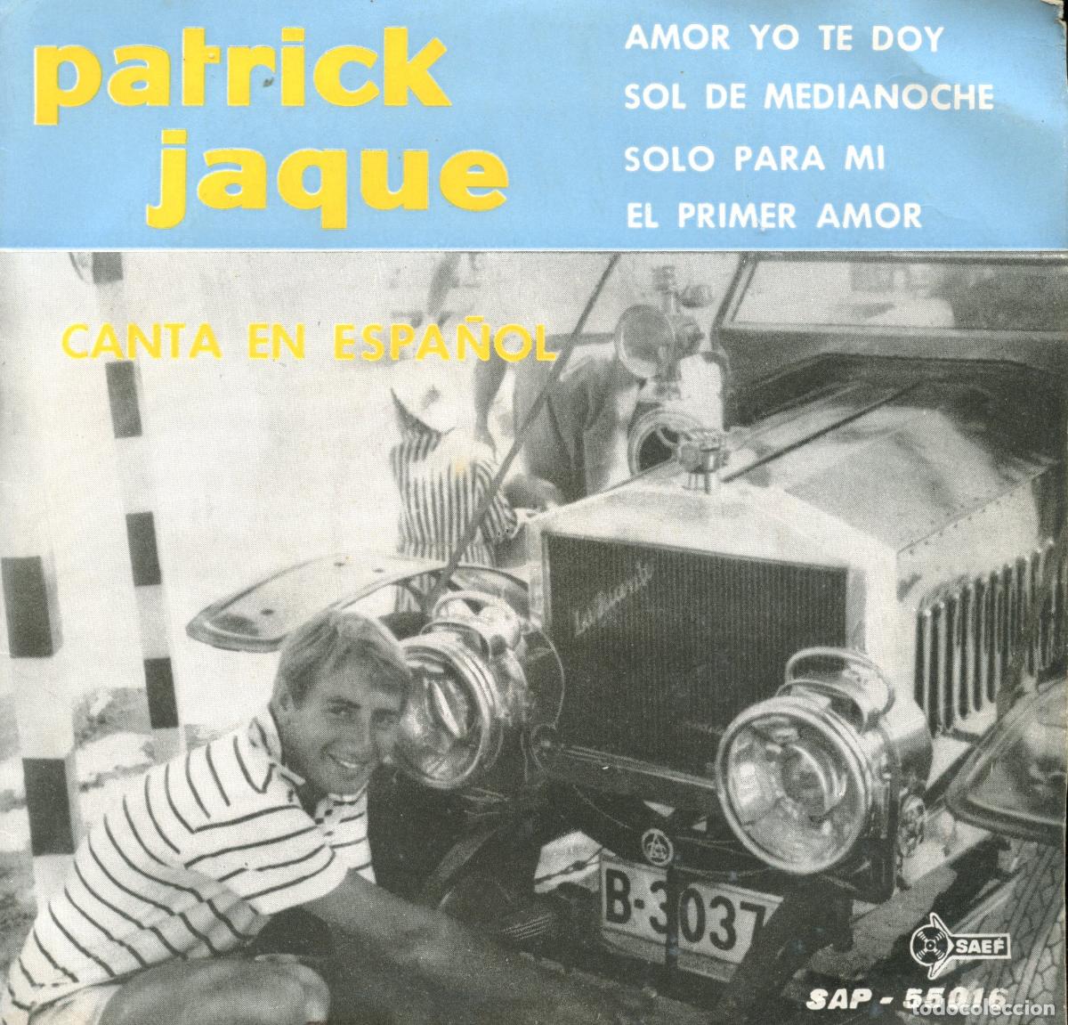 Discos de vinilo: Car&aacute;tula. Single Patrick Jaque. No se conserva el disco - Foto 1